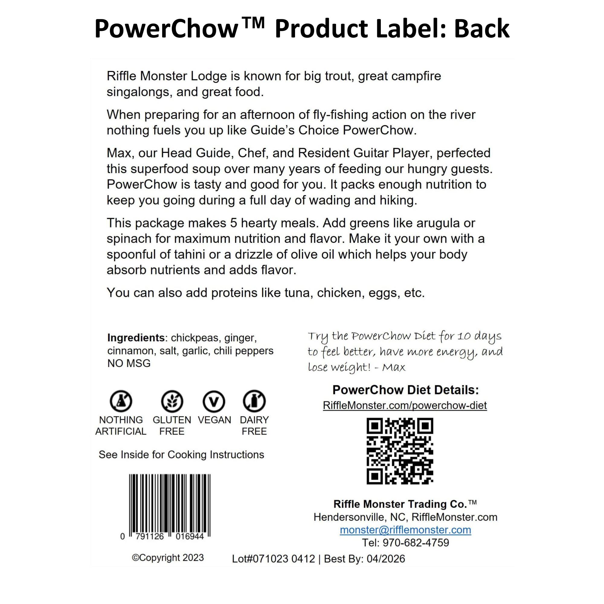 PowerChow ingredients